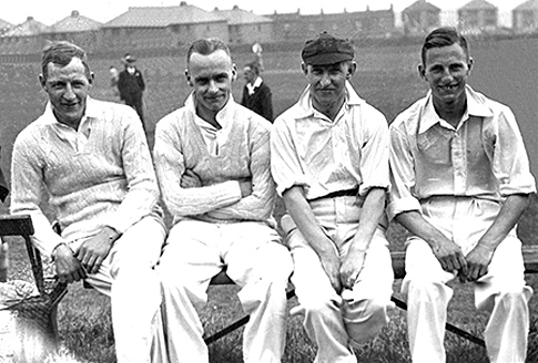 Mid-1930s: Pudsey St Lawrence, Yorkshire and England cricketer Sir Len Hutton, right, with his three elder brothers, who all played for teams in the Bradford League.