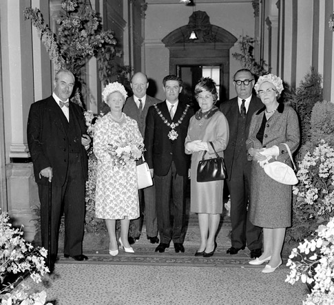 May 1964: The Mayor of Morley, Harry Brewster, and his entourage.