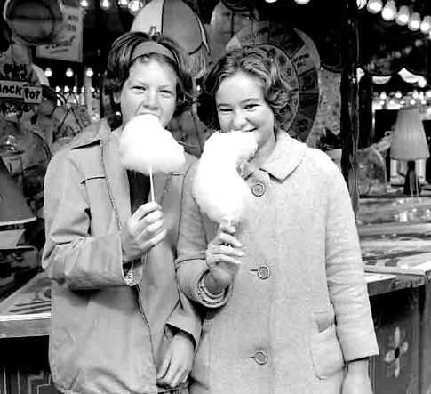 August 1963: Candy floss at Morley Feast.
